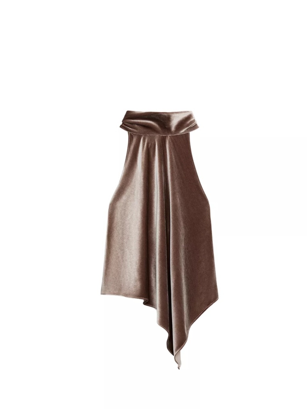 ZARA - ASYMMETRIC HALTER TOP